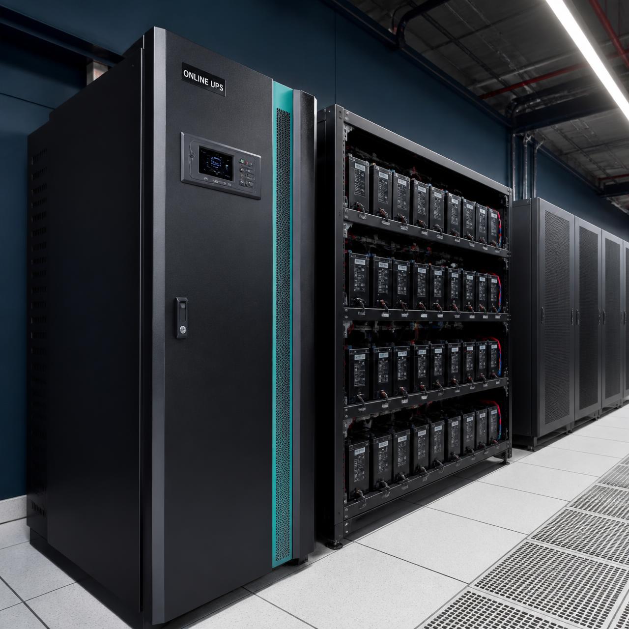 Online UPS and battery rack installation